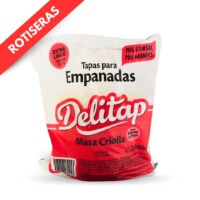 Cantidad por paquete: 5 docenas. Tamaño discos: 13.5 cm. Masa criolla