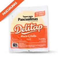 Cantidad por paquete: 2 unidades – 450 gr. Tamaño discos: 32 cm Masa: criolla