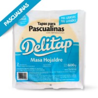 Cantidad por paquete: 2 unidades – 600 gr. Tamaño discos: 34 cm. Masa: hojaldre