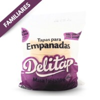 Cantidad por paquete: 5 docenas – 2.100 kg. Tamaño discos: 12 cm. Masa hojaldre (horno)